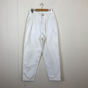 Vintage White High Waisted Corduroy Pants Sz 28